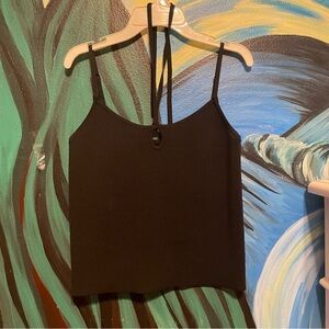 House of Harlow 1960 Black Halter Top